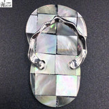 Mother of Pearl Shell Pendant Bead Necklace