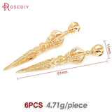 6PCS 18K Brass Buddhist Instruments Charms Pendants DIY Jewelry Making