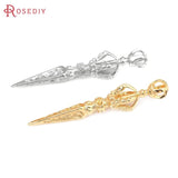 6PCS 18K Brass Buddhist Instruments Charms Pendants DIY Jewelry Making