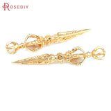 6PCS 18K Brass Buddhist Instruments Charms Pendants DIY Jewelry Making