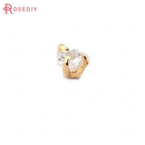 10PCS 7*5MM Brass Zircon Star Charms Pendants
