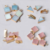 Rose Quartzs Amazonite Stone Slice Charm Pendant for Jewelry Making