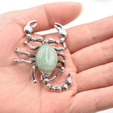 Stone Roses Quartz Scorpion Pendant Brooch 6pcs/lot