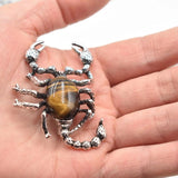 Stone Roses Quartz Scorpion Pendant Brooch 6pcs/lot