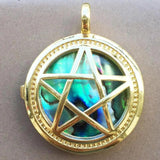25mm Abalone Shell Round Art Pendant Bead 1pcs WFH753