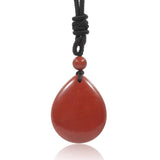 Natural Rose Quartz Agate Pendant Necklace Healing Stone Charms