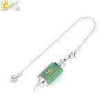 CSJA Natural Stone Pendulum for Divination Healing Radiesthesia H218