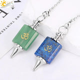 CSJA Natural Stone Pendulum for Divination Healing Radiesthesia H218