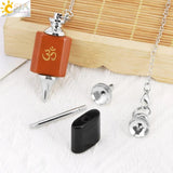 CSJA Natural Stone Pendulum for Divination Healing Radiesthesia H218