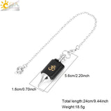 CSJA Natural Stone Pendulum for Divination Healing Radiesthesia H218