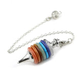 Natural Crystals Pendant 7 Chakra Pendulum for Dowsing Divination