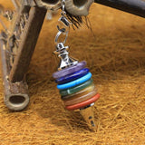 Natural Crystals Pendant 7 Chakra Pendulum for Dowsing Divination