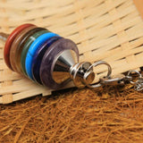 Natural Crystals Pendant 7 Chakra Pendulum for Dowsing Divination