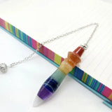 7 Chakra Healing Crystals Pendulum for Divination Dowsing