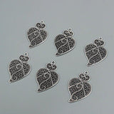 4PCS Antique Filigree Love Viana Heart Charms Pendants for DIY Jewelry