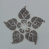 4PCS Antique Filigree Love Viana Heart Charms Pendants for DIY Jewelry