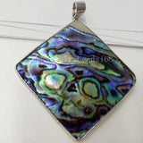 Abalone Shell Butterfly Heart Pendant Bead WFH337
