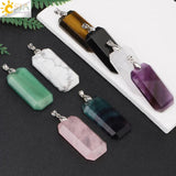 CSJA Crystal Coffin Pendant Necklace Stainless Steel Chain Halloween Gift