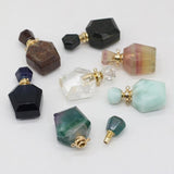 Natural Stone Perfume Bottle Pendant for DIY Necklace
