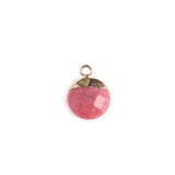 Gemstone Pendants Plated Lapis Agate Charms for Jewelry Making