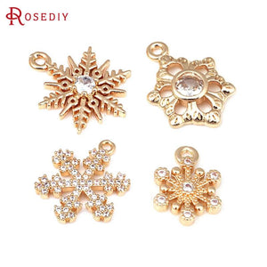 Snowflake Charm Pendants for Jewelry Making