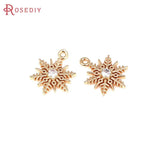 Snowflake Charm Pendants for Jewelry Making