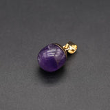 Amethyst Crystal Oval Stone Pendants for Jewelry Making