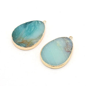 Natural Stone Amazonites Water Drop Pendants for Jewelry Making