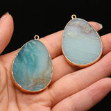 Natural Stone Amazonites Water Drop Pendants for Jewelry Making
