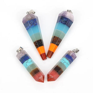 Reiki 7 Chakra Healing Crystal Pendant for Jewelry Making