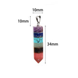 Reiki 7 Chakra Healing Crystal Pendant for Jewelry Making