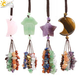 CSJA 7 Chakra Gem Stone Spiritual Car Hanging