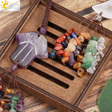 CSJA 7 Chakra Gem Stone Spiritual Car Hanging
