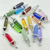 Gem Stone Quartz Crystal Turquoise Pendulum Reiki Charm Pendants 10Pc