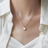 Agate Heart Stone Pendant Necklace Healing Carnelian Pendant