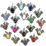 Natural Stone Amethyst Bat Pendant for DIY Jewelry Making
