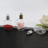 4PCS Round Glass Bottle Wishing Bottle Pendant DIY Jewelry Finding