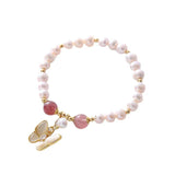 Freshwater Pearls Bracelet with Butterfly Shell Women Style