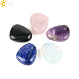 CSJA Natural Gem Stone Reiki Pendants Lapis Lazuli Pink Purple Clear Crystal Opa