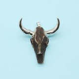 Natural Stone Acrylic Necklace Pendant Resin DIY Bull Head Amulet