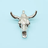 Natural Stone Acrylic Necklace Pendant Resin DIY Bull Head Amulet