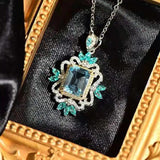 Foydjew Topaz Necklace High-end European American Jewelry