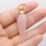 Natural Stone Perfume Bottle Pendant for Necklace