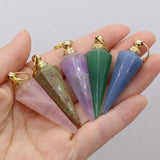 Natural Stone Perfume Bottle Pendant for Necklace