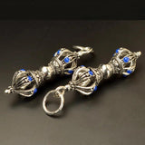 2 PCS Tibetan Silver Enamel Vajry Pestle Nepal Pendant Charm