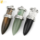 CSJA Pink Quartz Purple Crystal Necklaces G284