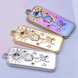 10pcs Moon Charm Butterfly Pendant Stainless Steel Jewelry Making Craft Supplies