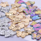 10pcs Moon Charm Butterfly Pendant Stainless Steel Jewelry Making Craft Supplies