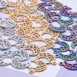 10pcs Moon Charm Butterfly Pendant Stainless Steel Jewelry Making Craft Supplies