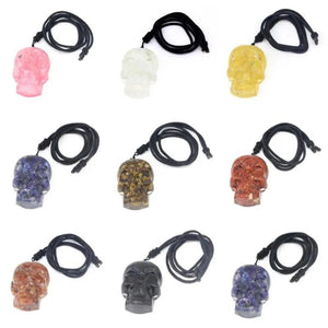 KFT Natural Stones Orgonite Orgone Healing Crystal Reiki Energy Skull Stone
